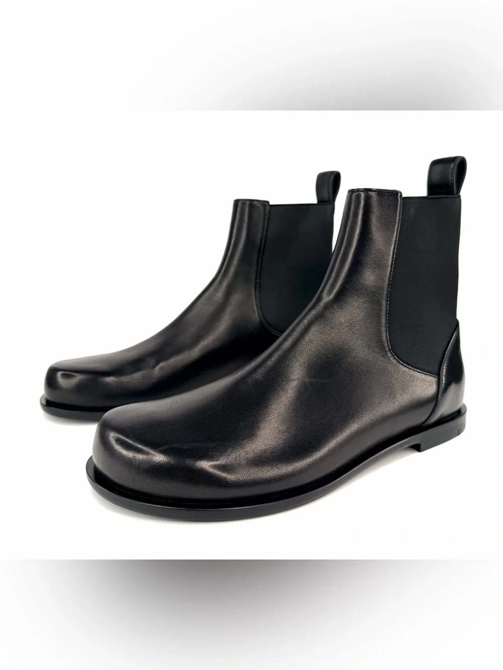 Fendi FF Chelsea Men Nappa Black Leather Men Ankle Boots UK 9 - US 10 - EU 43